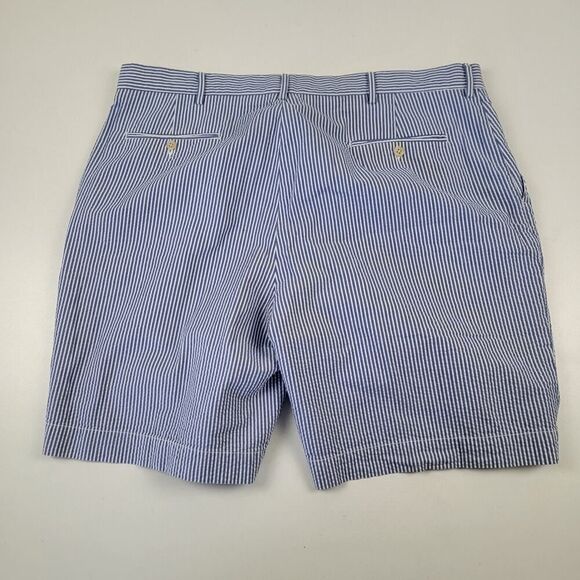 Polo Ralph Lauren Shorts Men’s 40 Blue White Stripe Seersucker Golf - Picture 9 of 9
